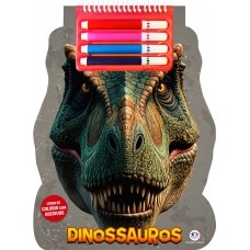 Dinossauros: Livro de Colorir com Adesivos e Canetinhas Dinossauros: Livro de Colorir com Adesivos e Canetinhas