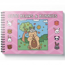 Cute Bears Bunnies - 50 Ilustrações Exclusivas - Capa Dura Rosa Com Folha de Acetato