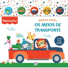 Fisher-Price - Vamos ouvir os meios de transporte - Livro sonoro com botão de silicone