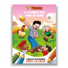 Turma da Mônica - Fábulas Ilustradas para Colorir - A Galinha dos Ovos de Ouro Turma da Mônica - Fábulas Ilustradas para Colorir - A Galinha dos Ovos de Ouro