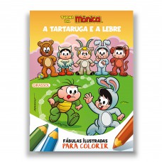 Turma da Mônica - Fábulas Ilustradas para Colorir - A Tartaruga e a Lebre Turma da Mônica - Fábulas Ilustradas para Colorir - A Tartaruga e a Lebre