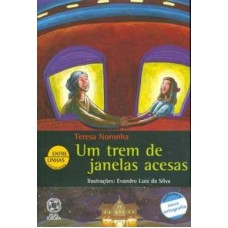Um trem de janelas acesas