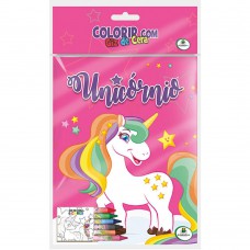 Colorir com Giz de Cera: Unicórnio Colorir com Giz de Cera: Unicórnio